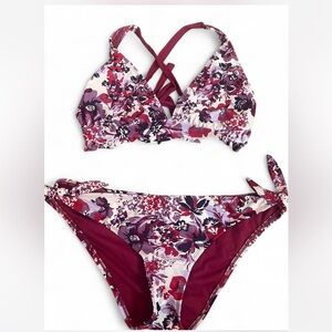 Pink & Purple Floral Bikini Set
